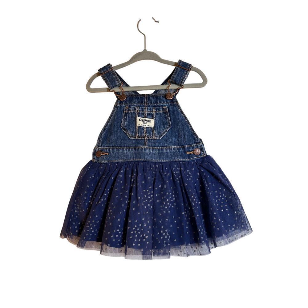 OSHKOSH B’GOSH Girl’s Denim Overall Dress / Size: 12 Months